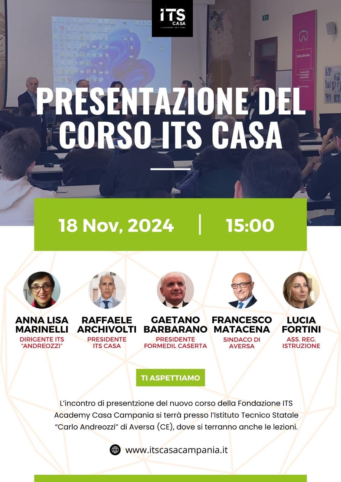 Presentazione del Corso ITS Casa